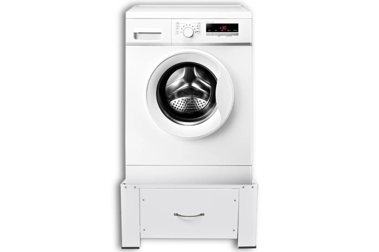 vidaXL 50448 Washing Machine Pedestal With Drawer White