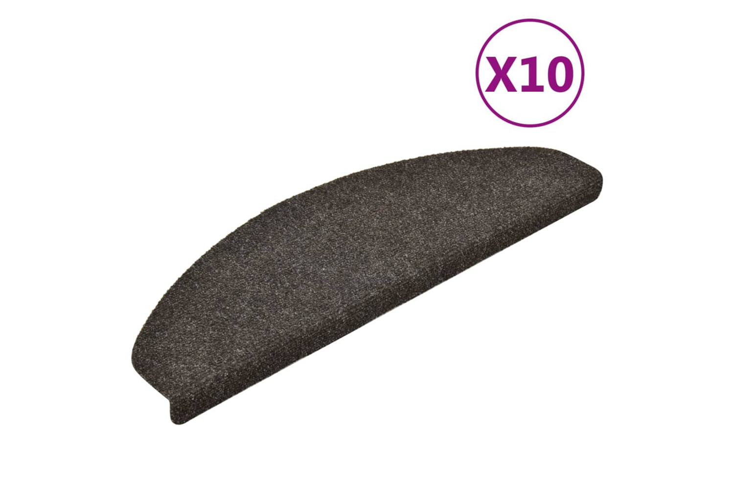 vidaXL Self-adhesive Stair Mats 10pcs Anthracite 65x21x4cm Needle Punch