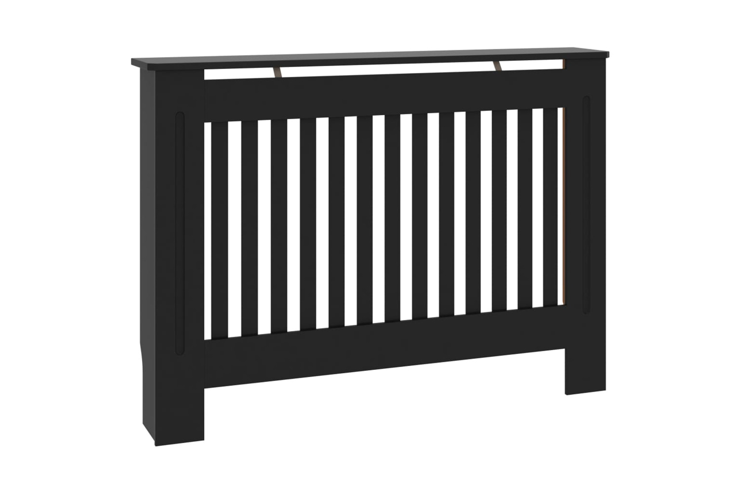vidaXL Radiator Cover Black 112x19x81.5cm Mdf