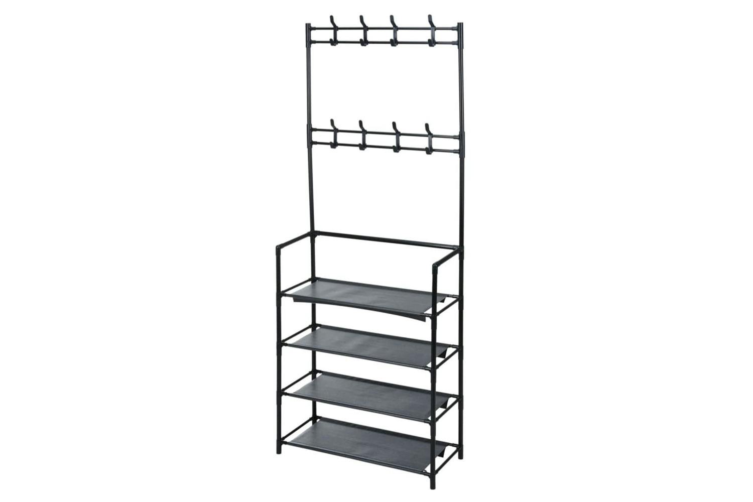 Storage Solutions 442517 Storage Solutions Clothing Rack With 4 Shelves 60x26x155 Cm