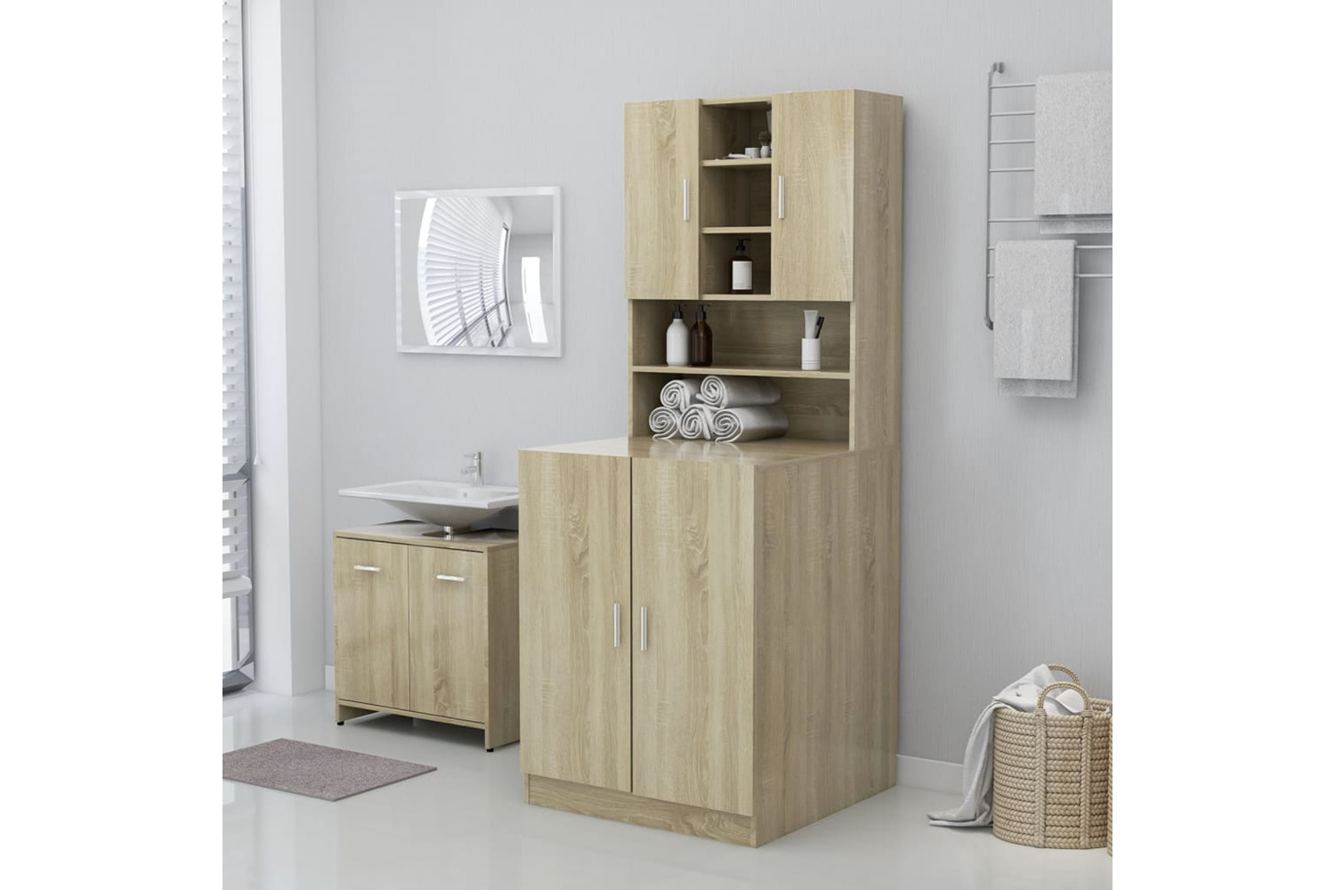 vidaXL 3082011 Washing Machine Cabinet Sonoma Oak
