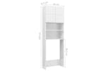 Vidaxl 800027 Washing Machine Cabinet White 64x25.5x190 Cm Engineered Wood