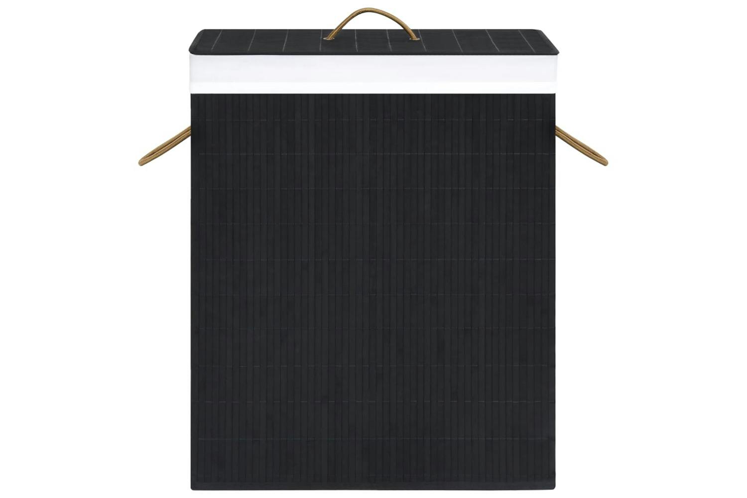 Vidaxl 320758 Bamboo Laundry Basket Black 83 L