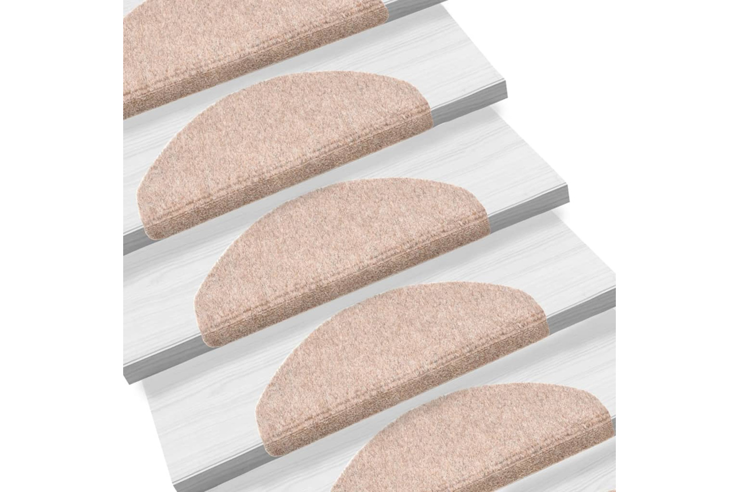 vidaXL 149699 Self-adhesive Stair Mats 10 Pcs Brown 65x21x4cm Needle Punch