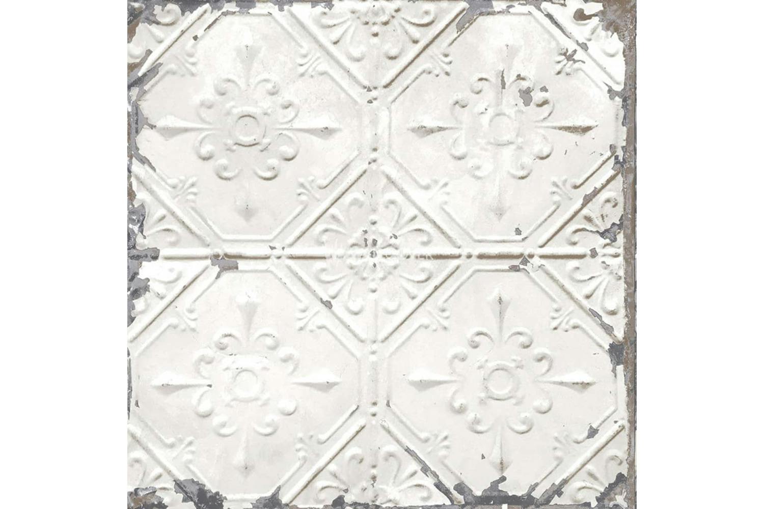 Dutch Wallcoverings 430627 Wallpaper Tin Ceiling White
