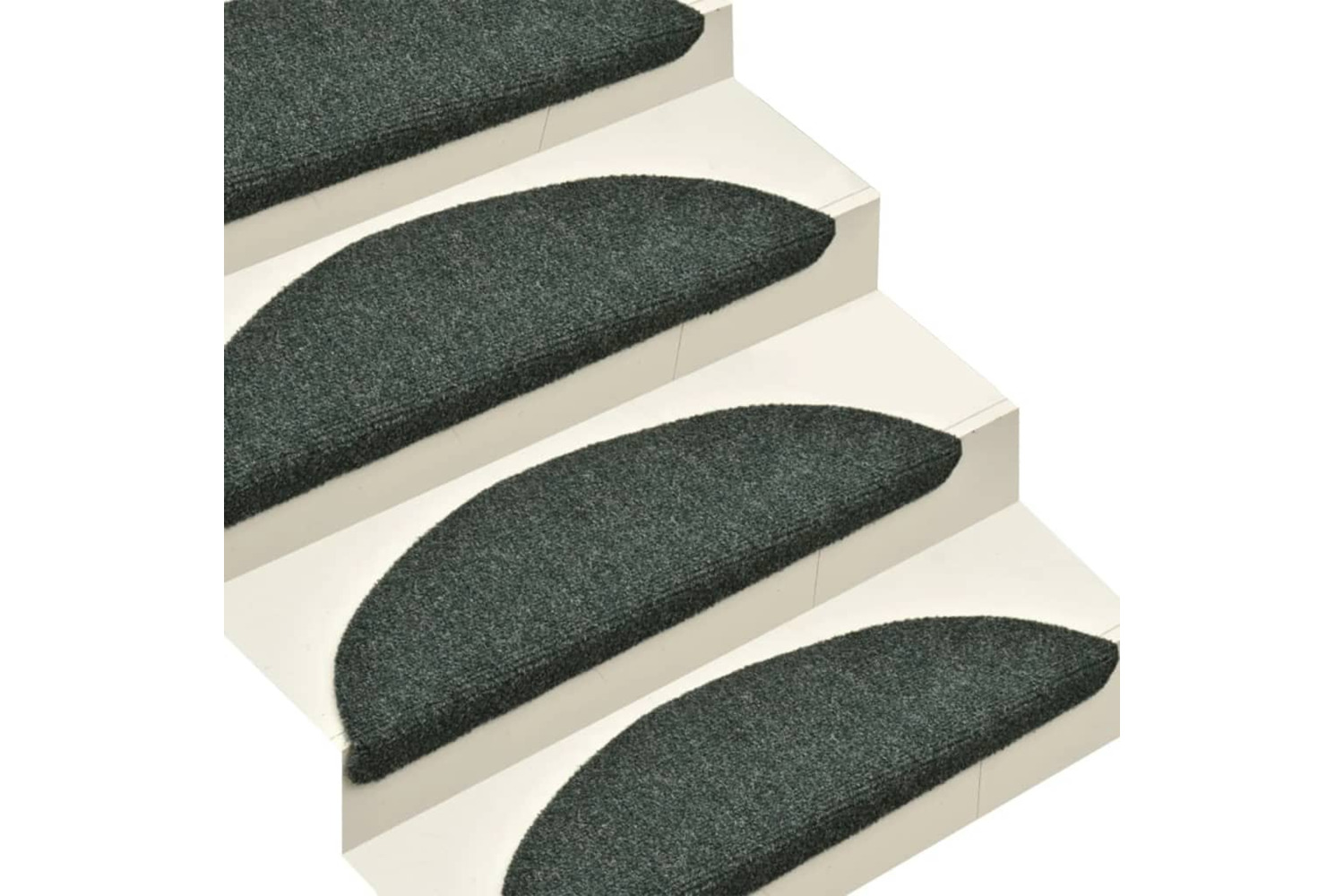 vidaXL 149697 Self-adhesive Stair Mats 10 Pcs Green 56x17x3cm Needle Punch