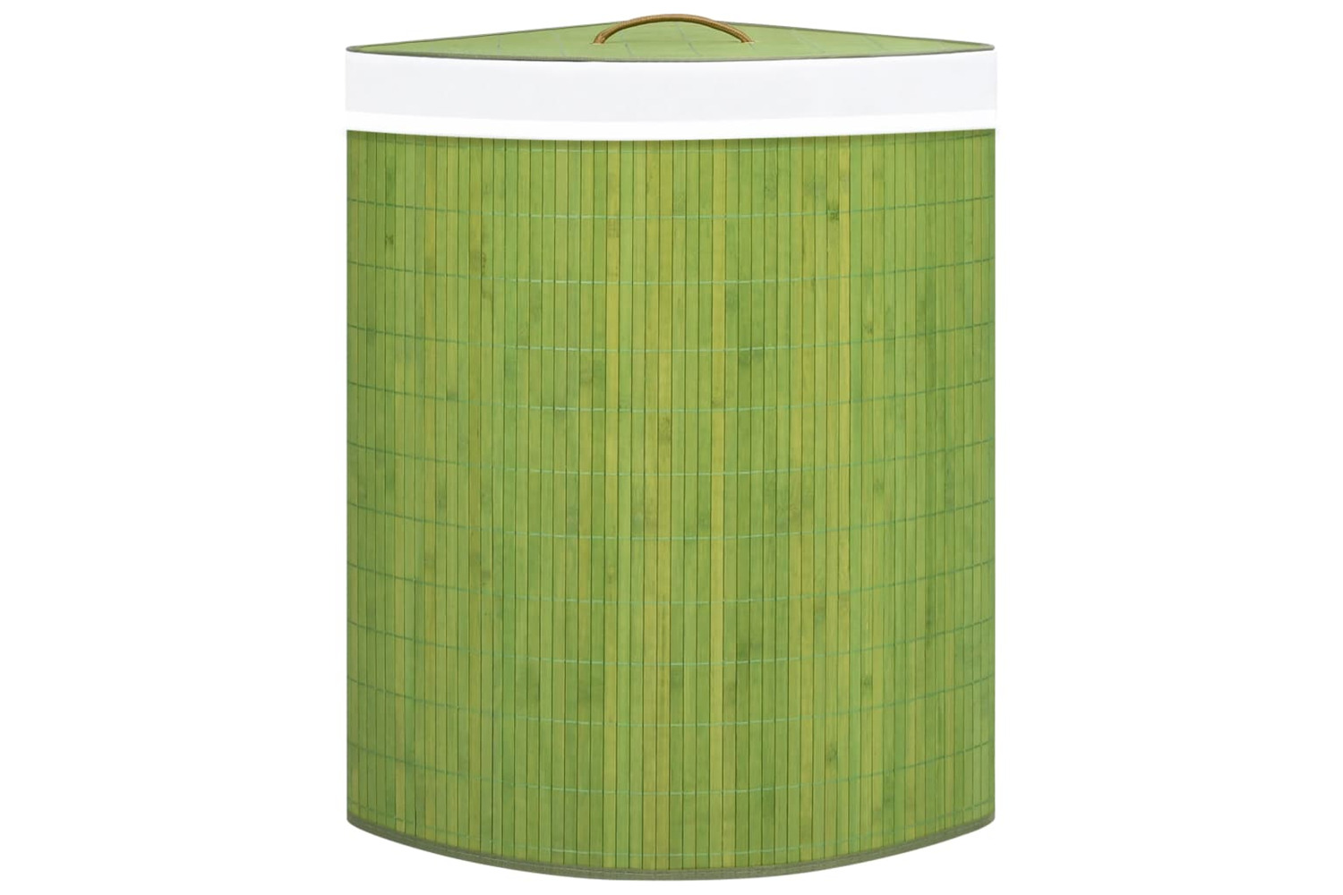 vidaXL 320764 Bamboo Corner Laundry Basket Green 60 L