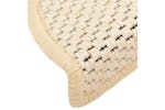 Vidaxl 326869 Stair Mats Self-adhesive Sisal-look 15 Pcs 56x17x3 Cm Cream