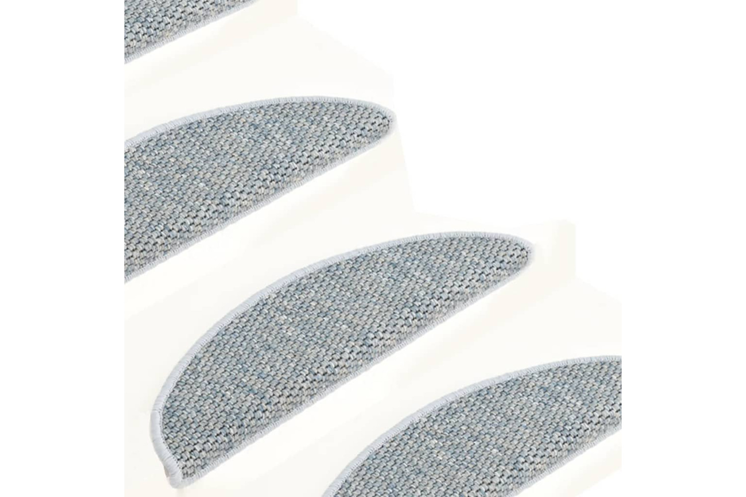 vidaXL 326874 Stair Mats Self-adhesive Sisal-look 15 Pcs 65x21x4cm Blue