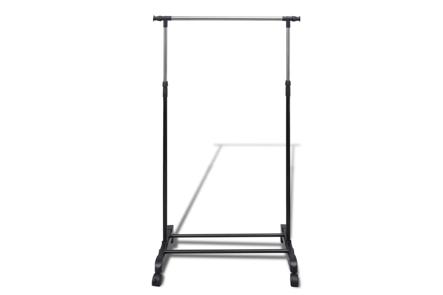 vidaXL 270181 Adjustable Clothes Racks 2 Pcs 1 Hanging Rail