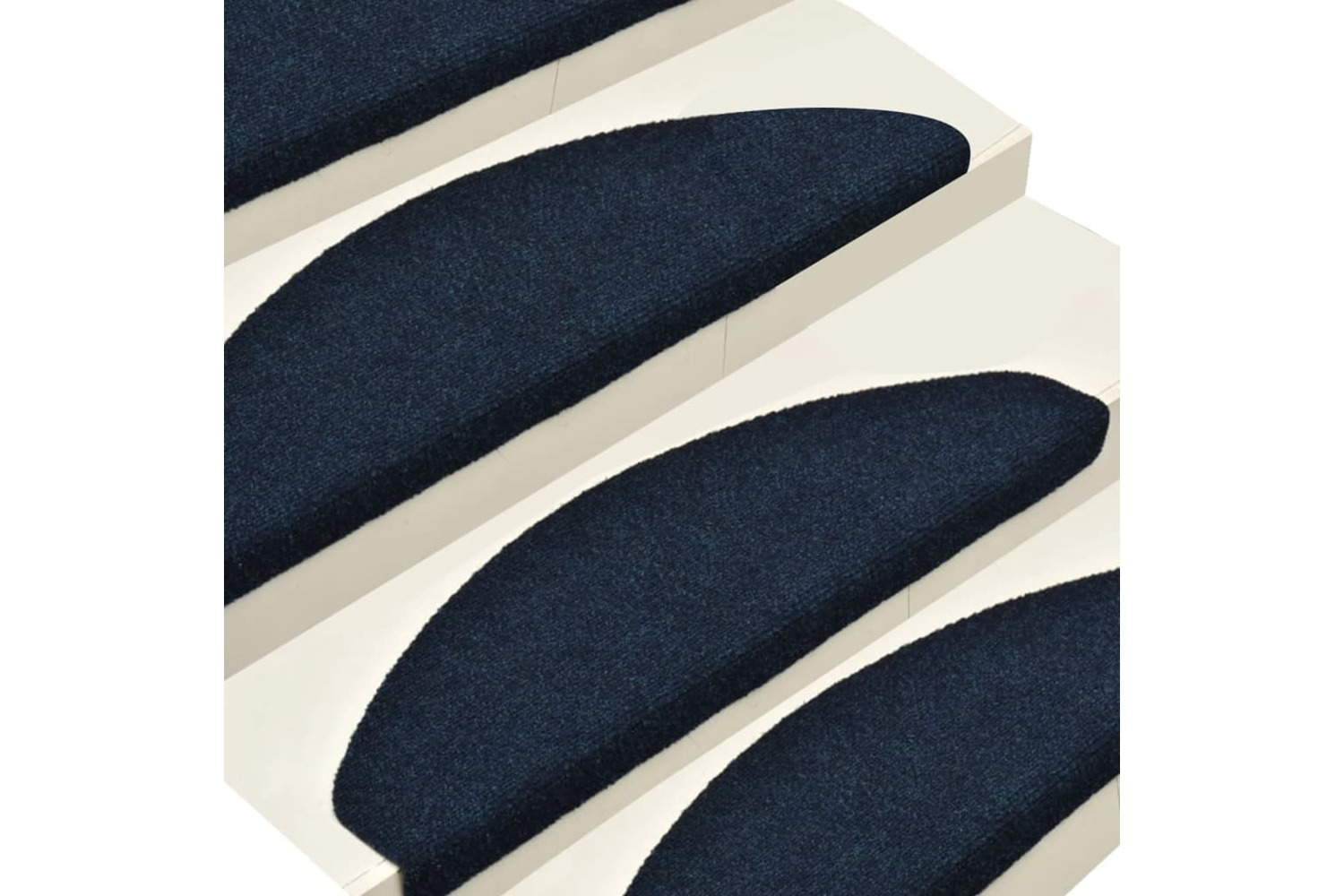 vidaXL 149719 Self-adhesive Stair Mats 10 Pcs Navy 65x21x4cm Needle Punch