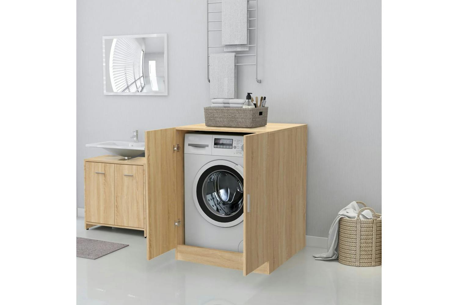 Vidaxl 808398 Washing Machine Cabinet Sonoma Oak 71x71.5x91.5 Cm
