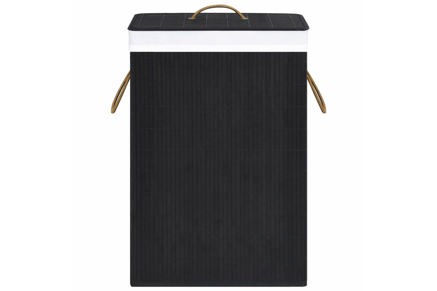 vidaXL 320757 Bamboo Laundry Basket Black