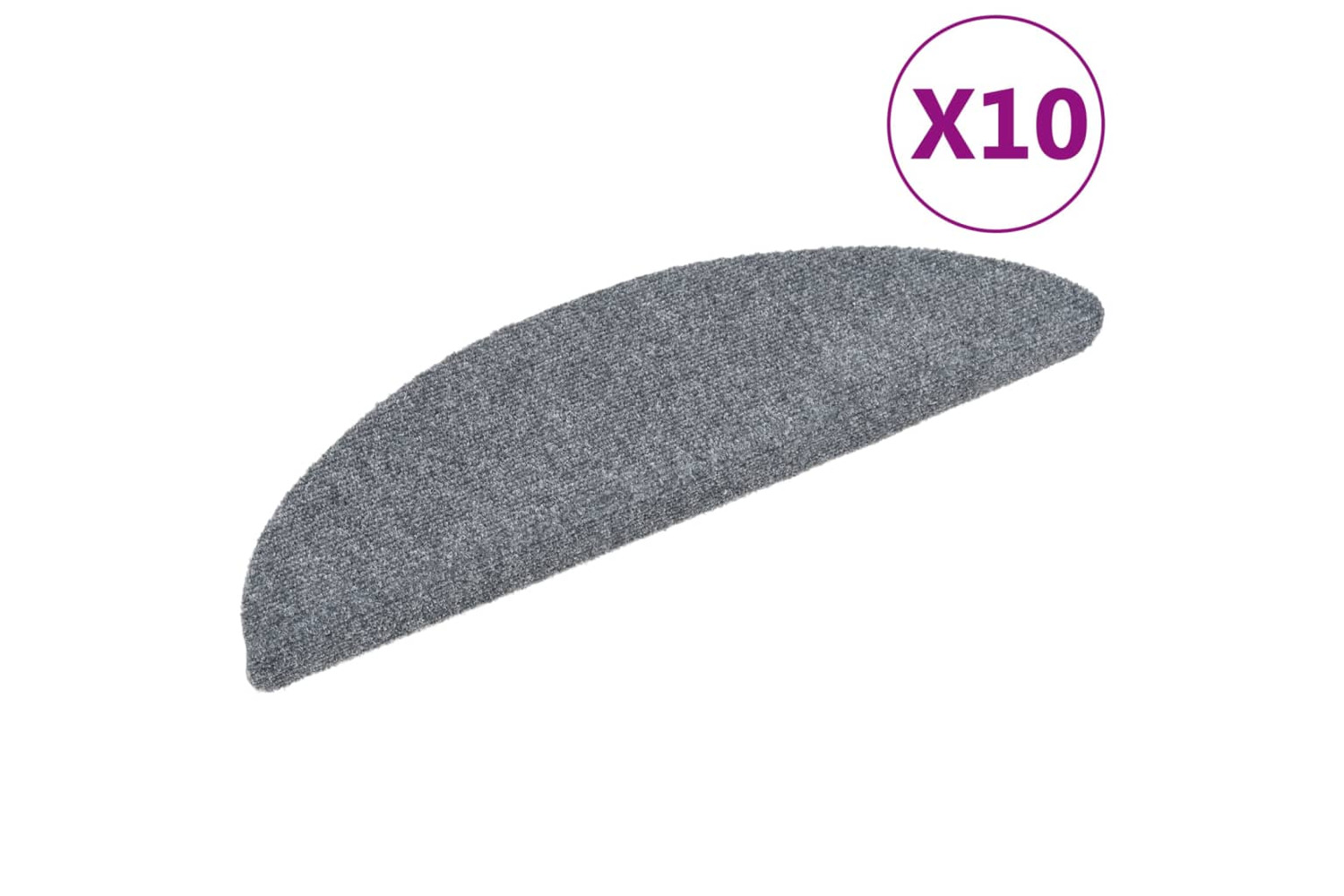 vidaXL 149681 Self-adhesive Stair Mats 10 Pcs Light Grey 56x17xcm Needle Punch