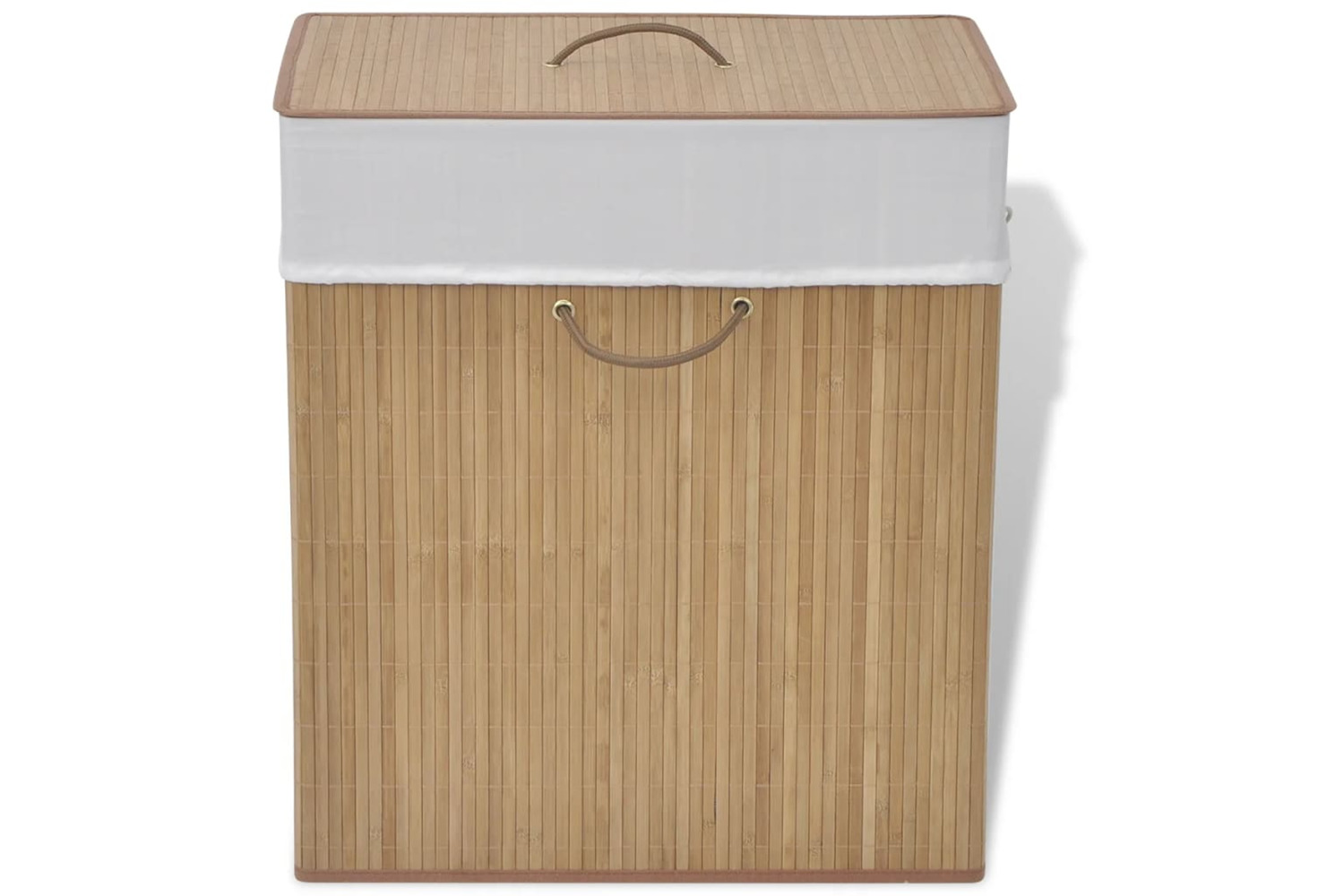 vidaXL Bamboo Laundry Bin Rectangular Natural