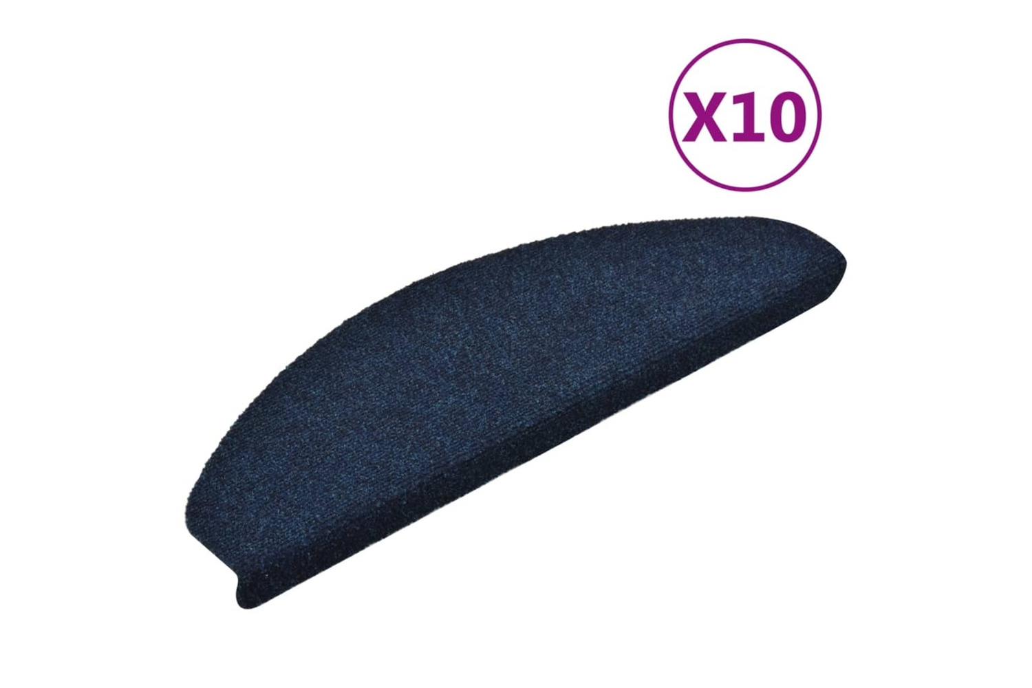 vidaXL 149719 Self-adhesive Stair Mats 10 Pcs Navy 65x21x4cm Needle Punch