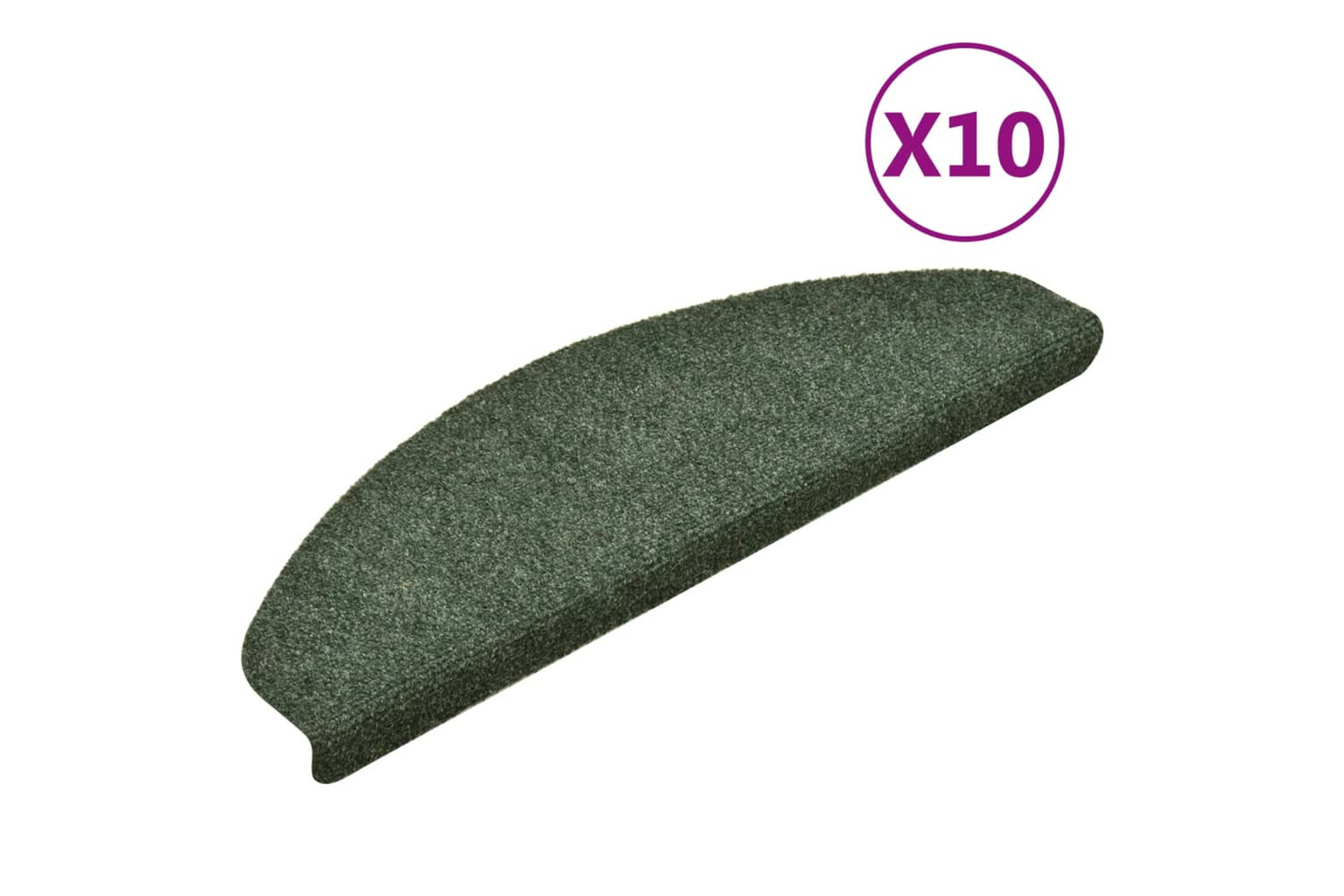 vidaXL 149721 Self-adhesive Stair Mats 10 Pcs Green 65x21x4cm Needle Punch