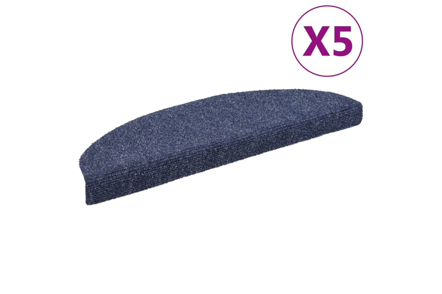 vidaXL 149708 Self-adhesive Stair Mats 5 Pcs Blue 65x21x4cm Needle Punch