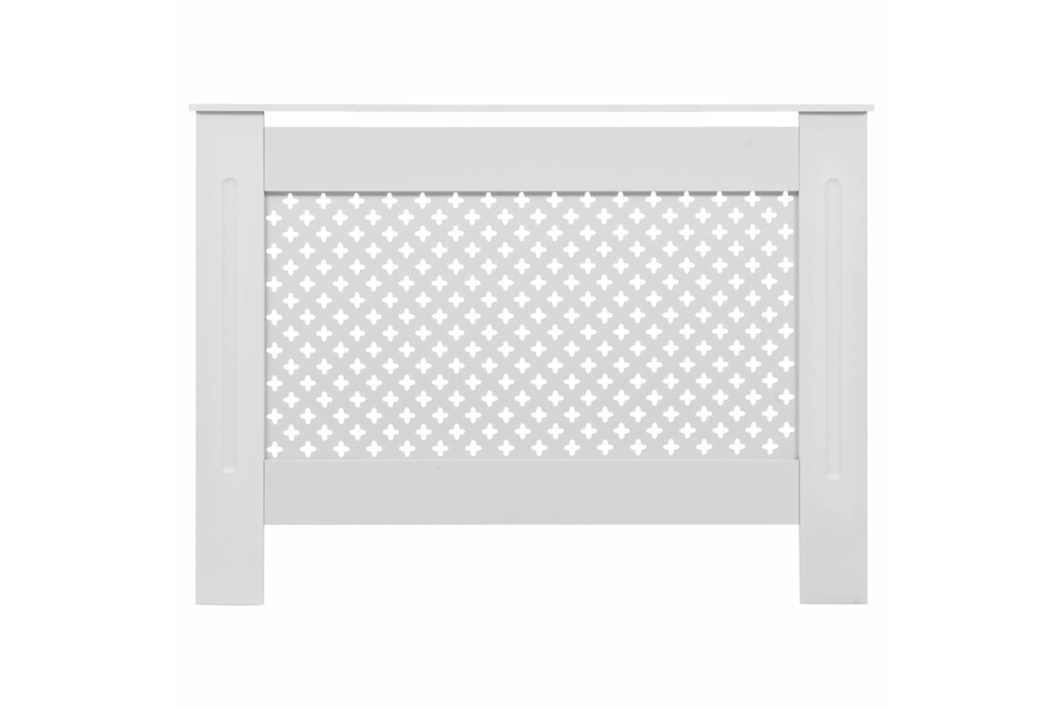 vidaXL 3051377 Radiator Covers 2 Pcs White 112x19x81.5cm Mdf