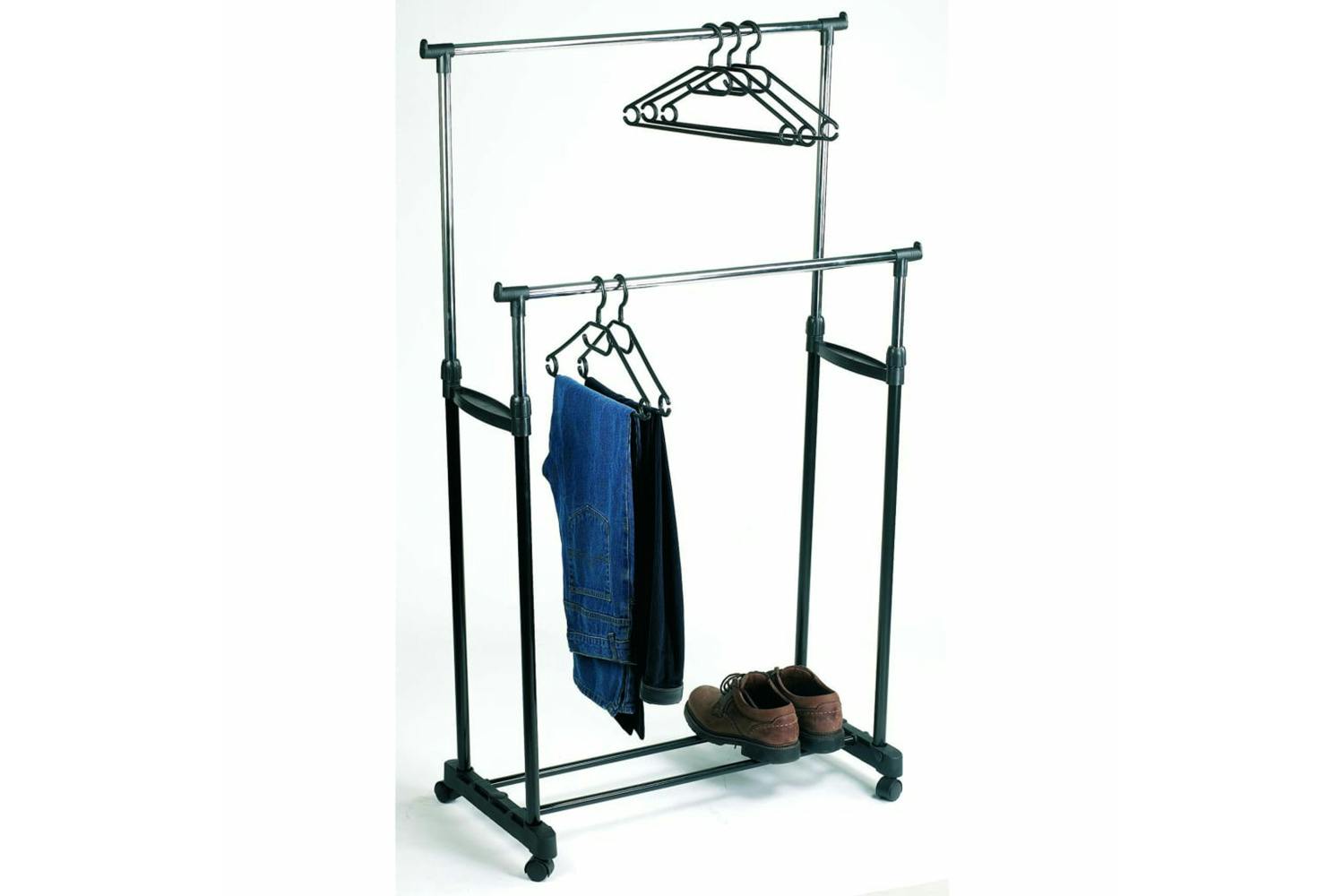 Perel 432603 Clothes Rack With 2 Bars 80x43x170 Cm