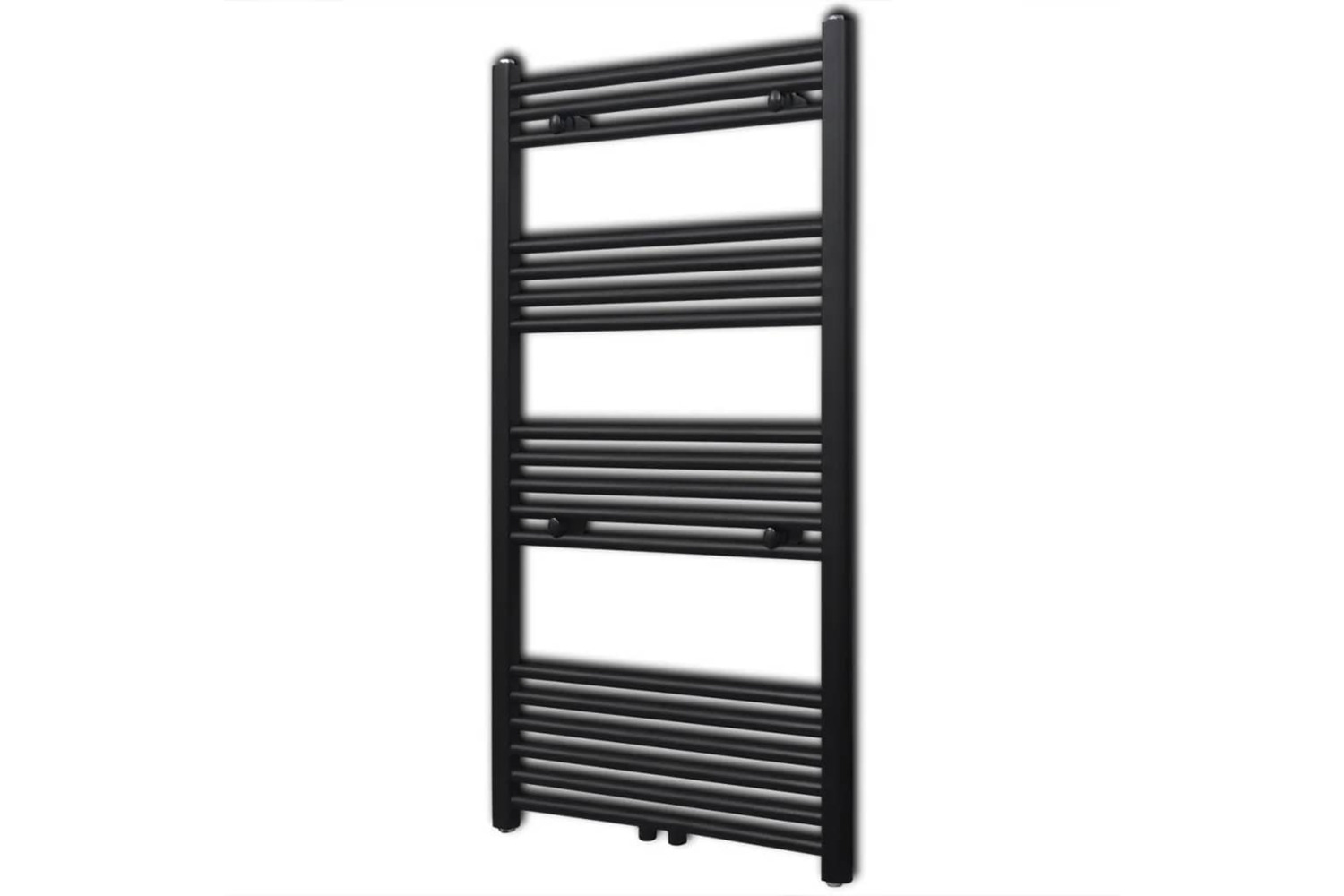 vidaXL 141908 Black Bathroom Central Heating Towel Rail Radiator Straight 600x1160mm