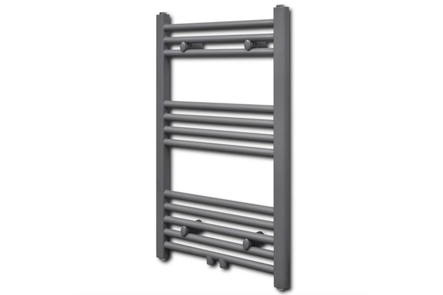 vidaXL 141889 Grey Bathroom Central Heating Towel Rail Radiator Straight 500x764mm