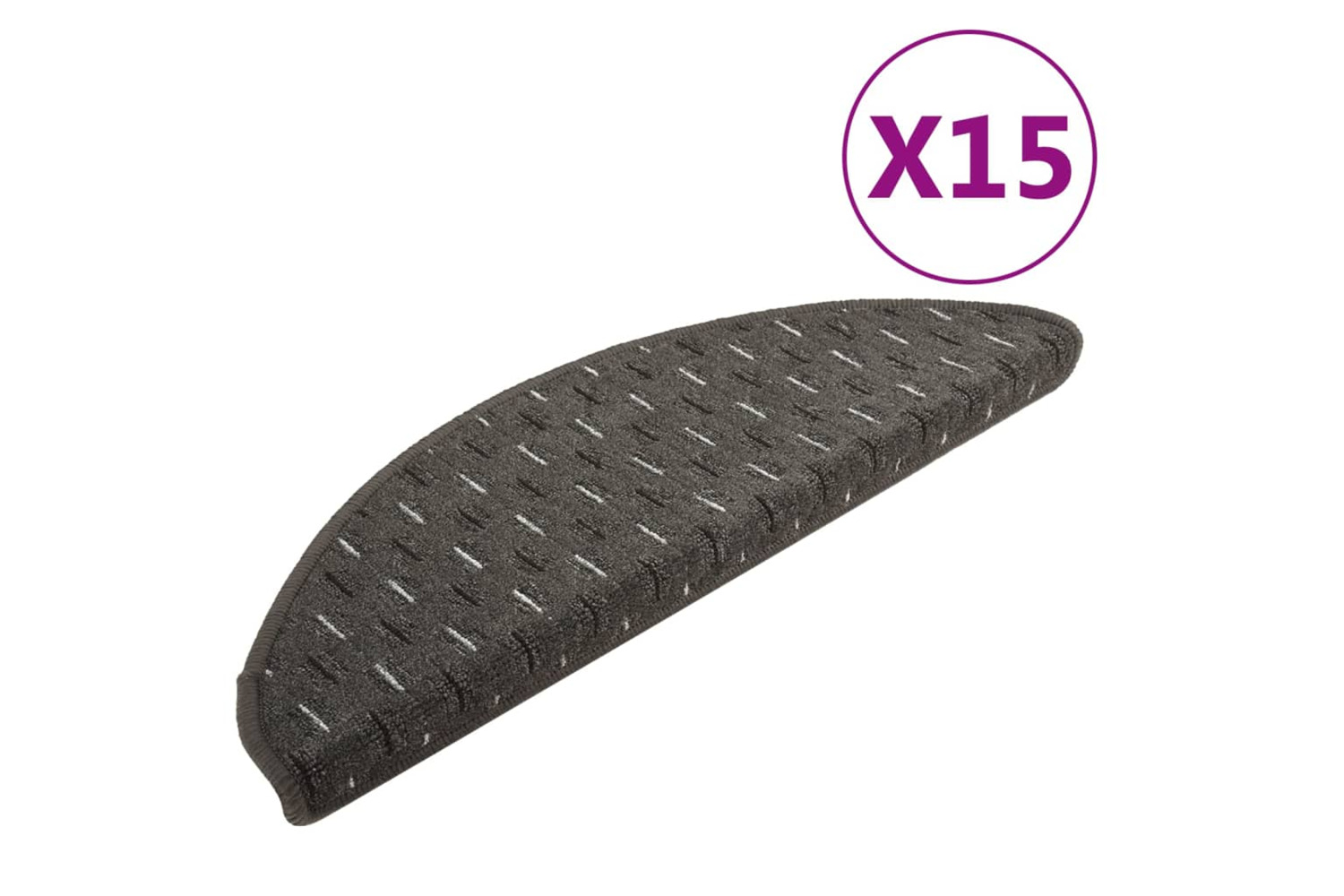 vidaXL 149871 Carpet Stair Treads 15 Pcs Anthracite 56x17x3cm