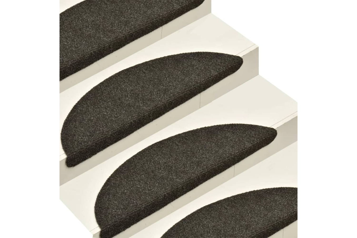 vidaXL Self-adhesive Stair Mats 10pcs Anthracite 56x17x3cm Needle Punch