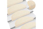 Vidaxl 326869 Stair Mats Self-adhesive Sisal-look 15 Pcs 56x17x3 Cm Cream