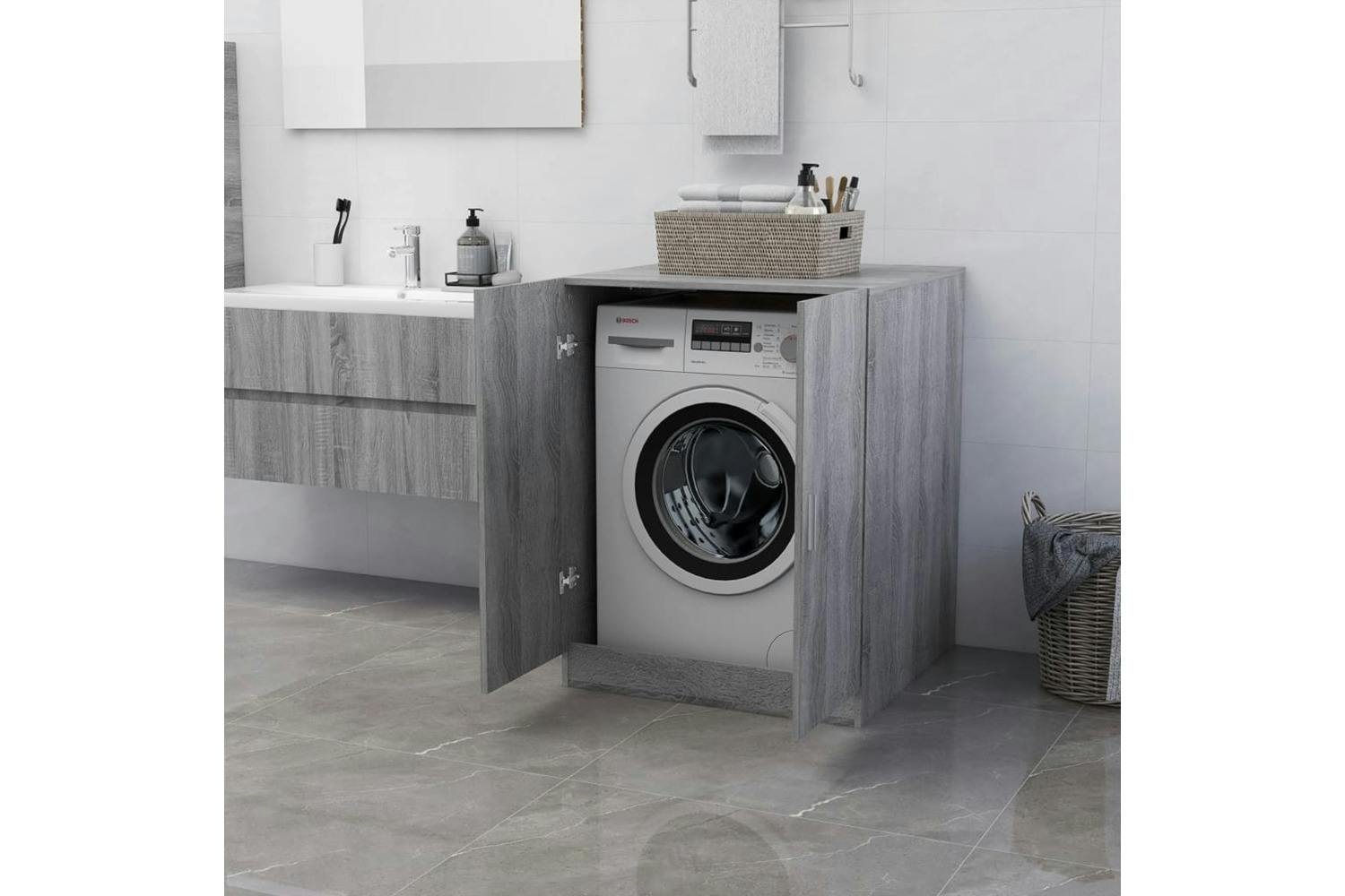 Vidaxl 813195 Washing Machine Cabinet Grey Sonoma 71x71.5x91.5 Cm