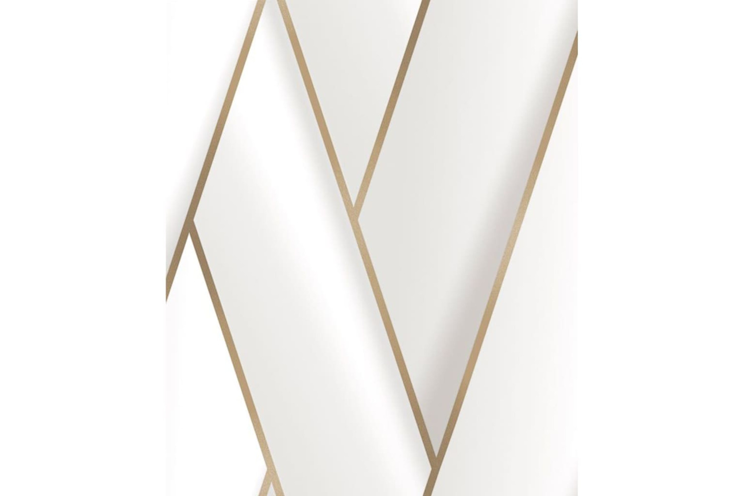 Dutch Wallcoverings 442573 Wallpaper Geometric White And Gold