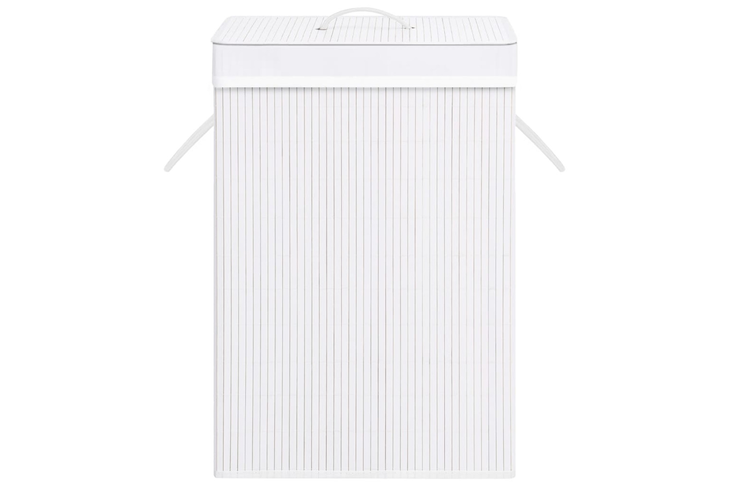 vidaXL 320743 Bamboo Laundry Basket White 72 L