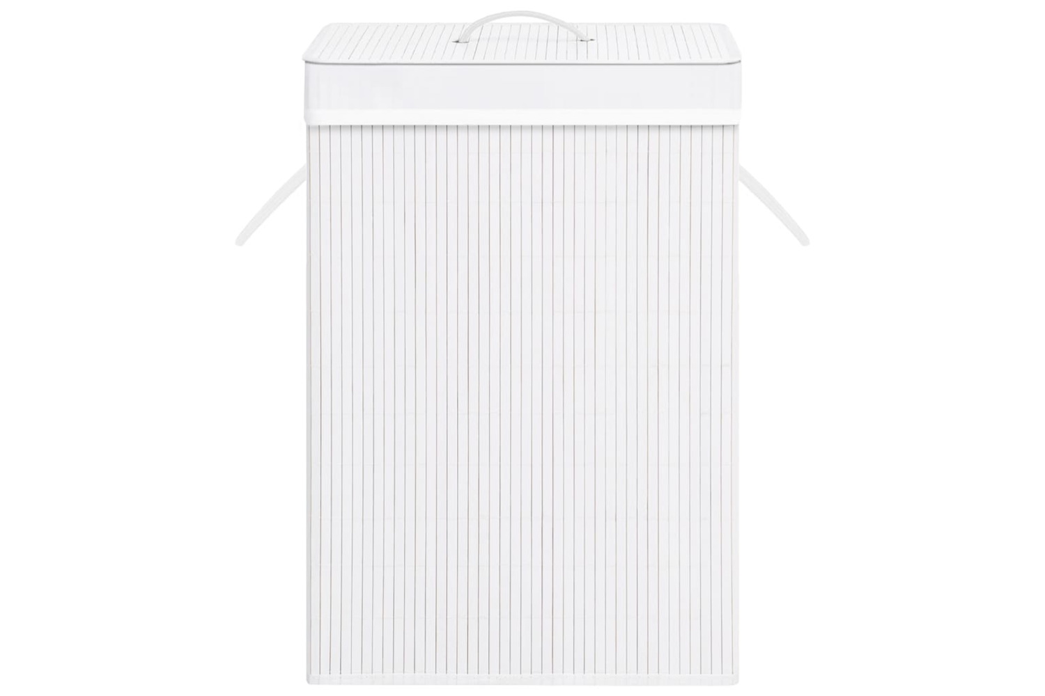 vidaXL 320751 Bamboo Laundry Basket White