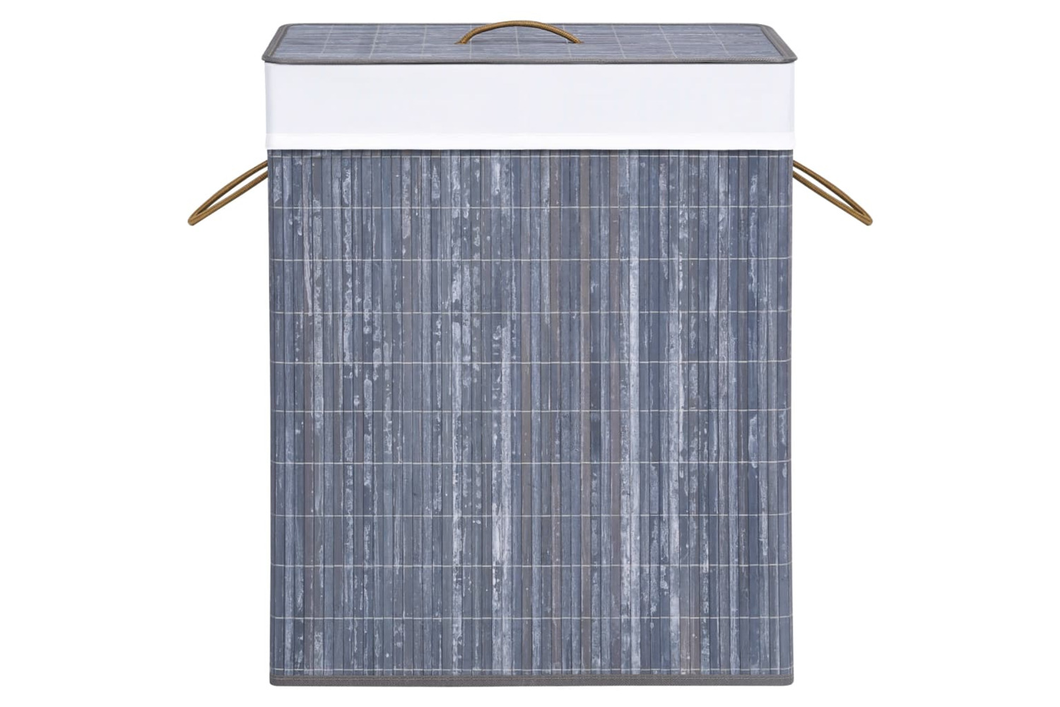 vidaXL 320742 Bamboo Laundry Basket Grey 100 L