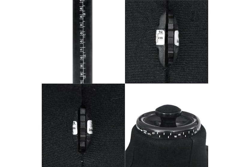 Vidaxl 288494 Adjustable Dress Form Male Black Size 37-45