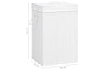 Vidaxl 320743 Bamboo Laundry Basket White 72 L