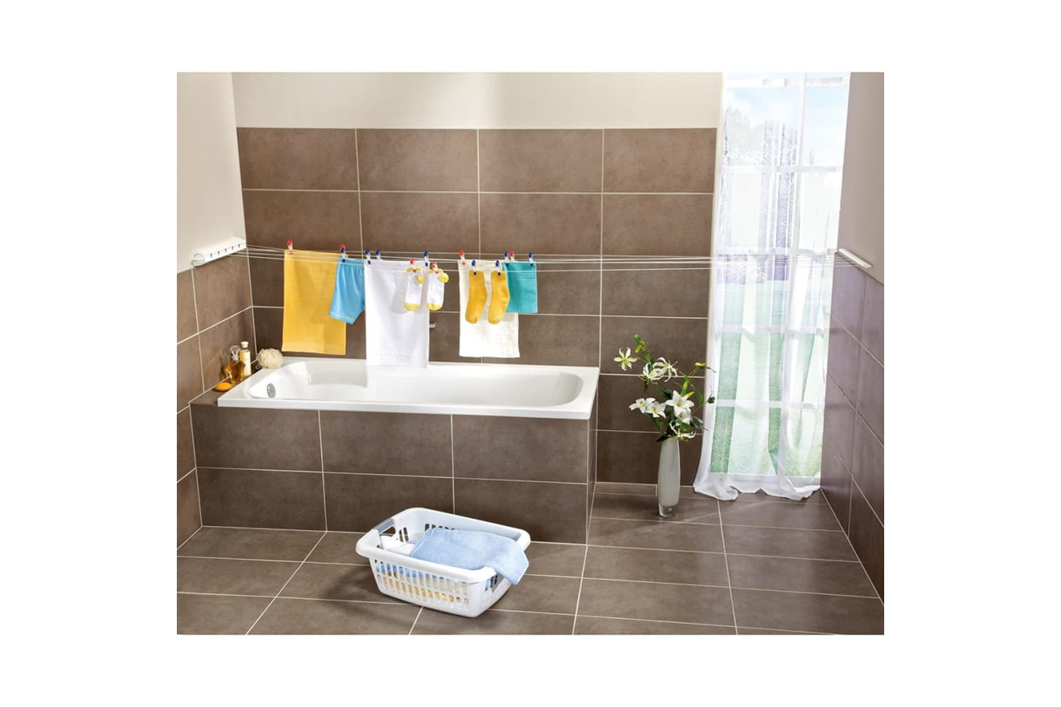 Leifheit 415751 Retractable Clothesline Rollfix 210 Longline 83040