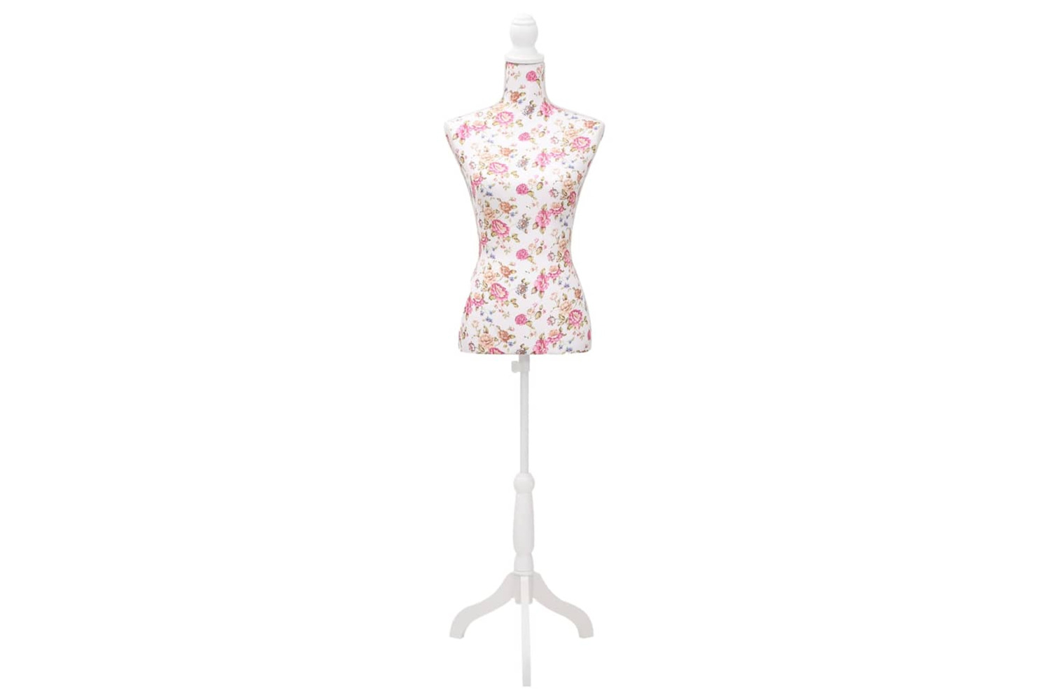 vidaXL 30030 Ladies Bust Display Mannequin Cotton White With Rose