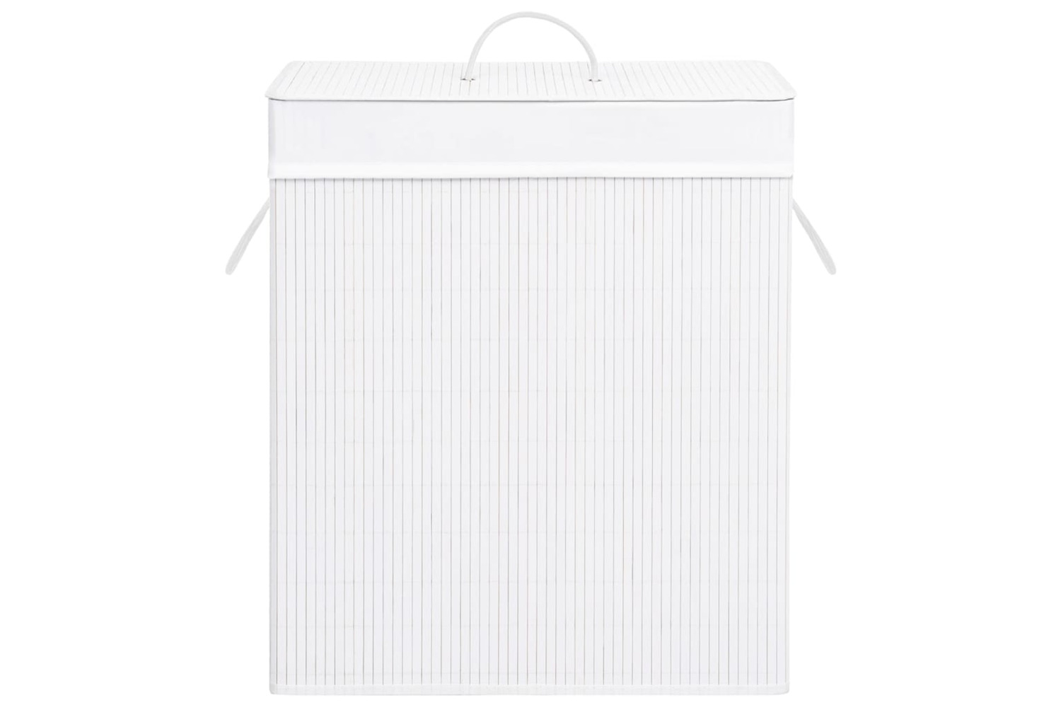 vidaXL 320752 Bamboo Laundry Basket White 83 L