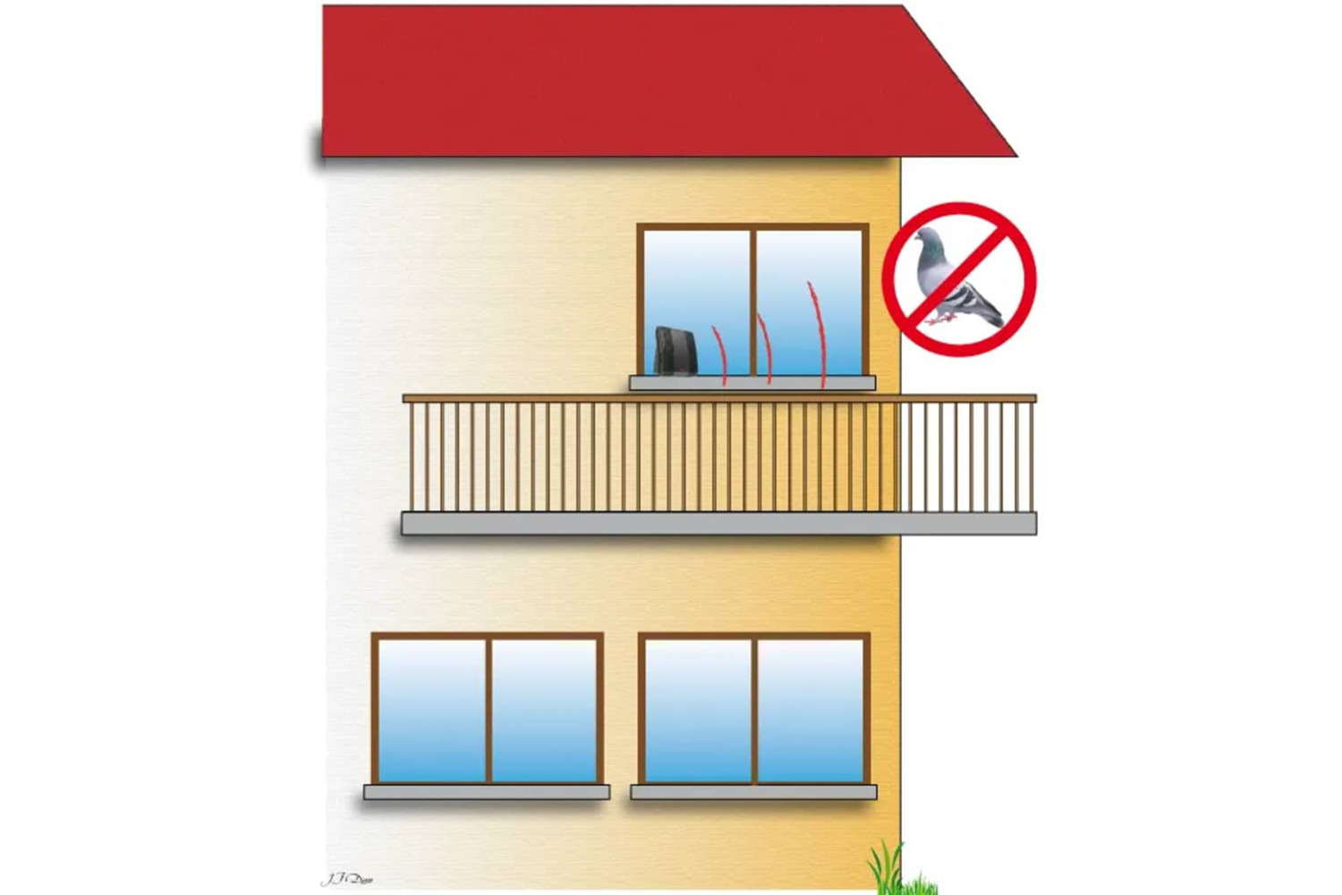 Weitech 428440 Ultrasonic Bird Repeller 20-40 Mâ²