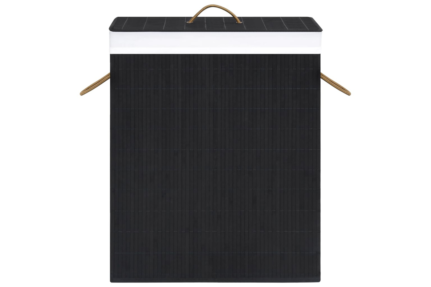 vidaXL 320746 Bamboo Laundry Basket Black 100 L