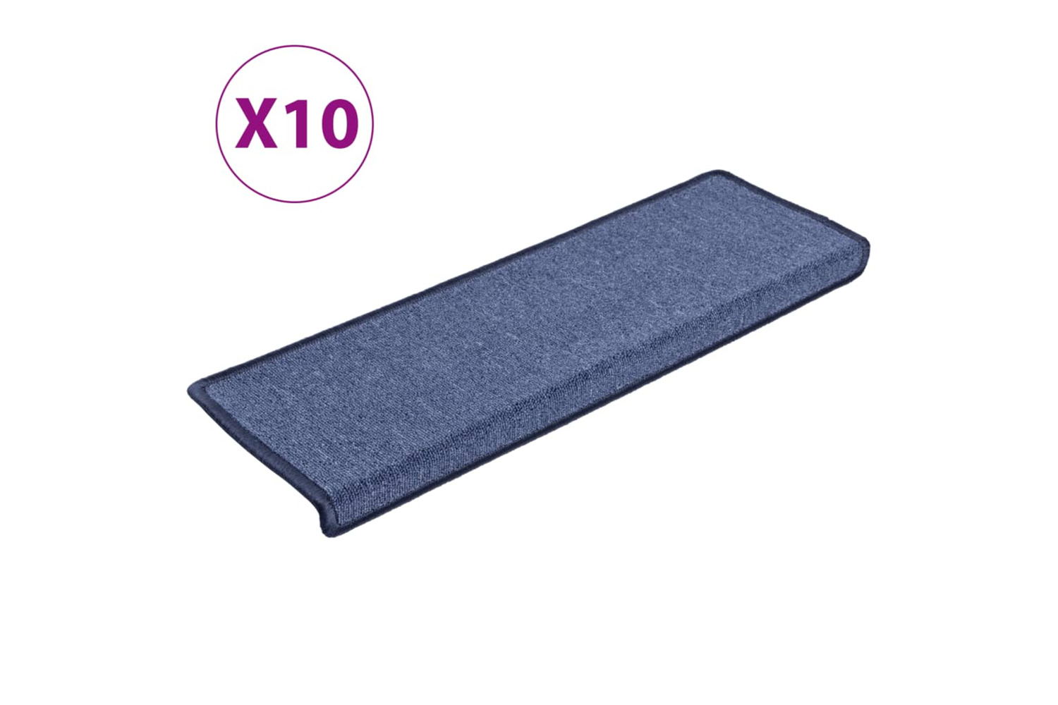 vidaXL 149781 Stair Mats 10 Pcs 65x21x4cm Blue