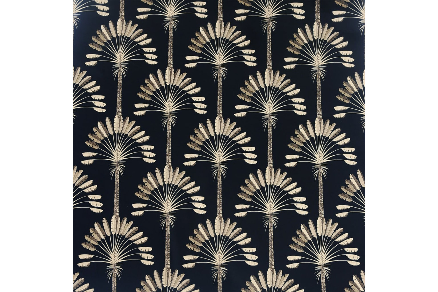 Dutch Wallcoverings 442609 Wallpaper Palm Palace Black And Gold