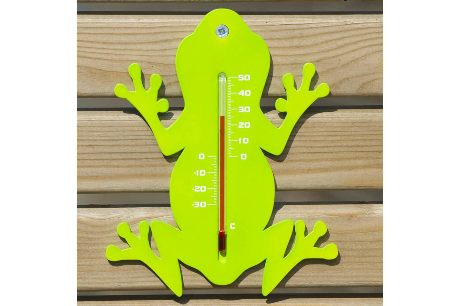 Nature 428541 Outdoor Wall Thermometer Frog Green