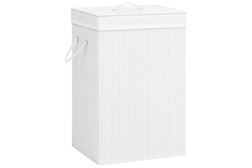 Vidaxl 320743 Bamboo Laundry Basket White 72 L