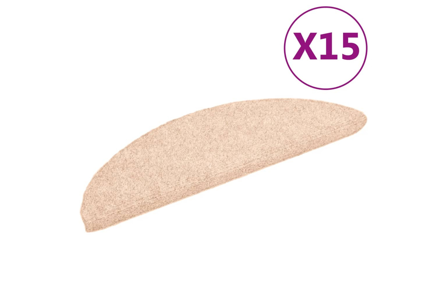 vidaXL 132690 15 Pcs Self-adhesive Stair Mats Needle Punch 56x17x3cm Brown