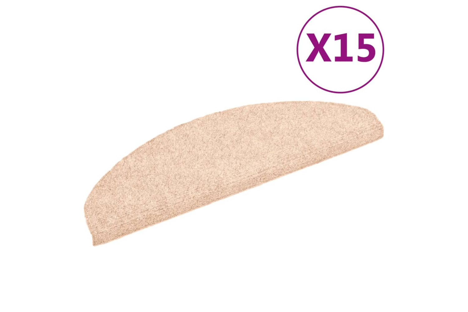 vidaXL 132696 15 Pcs Self-adhesive Stair Mats Needle Punch 65x21x4cm Brown