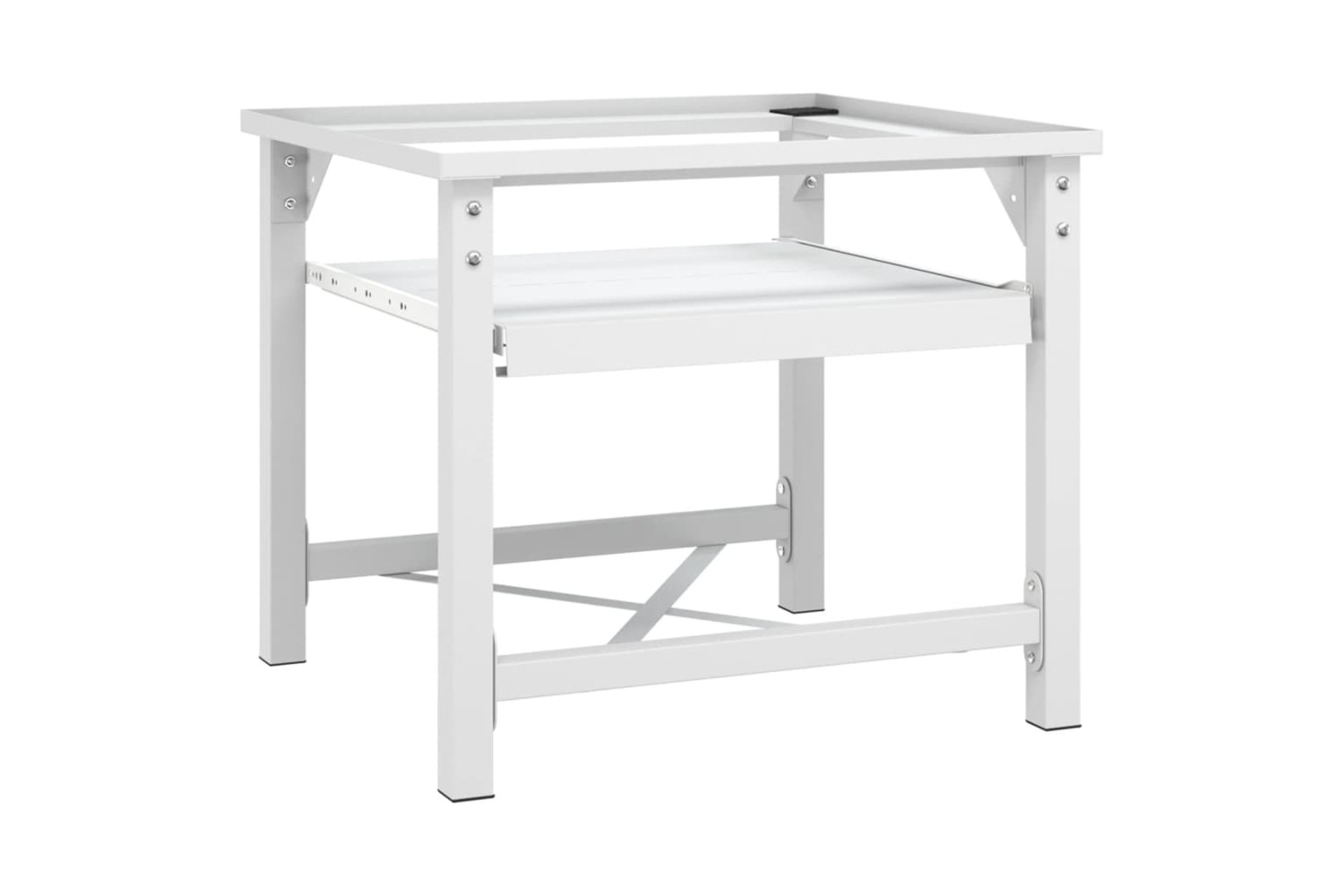 vidaXL 50449 Washing Machine Pedestal With Pull-out Shelf White