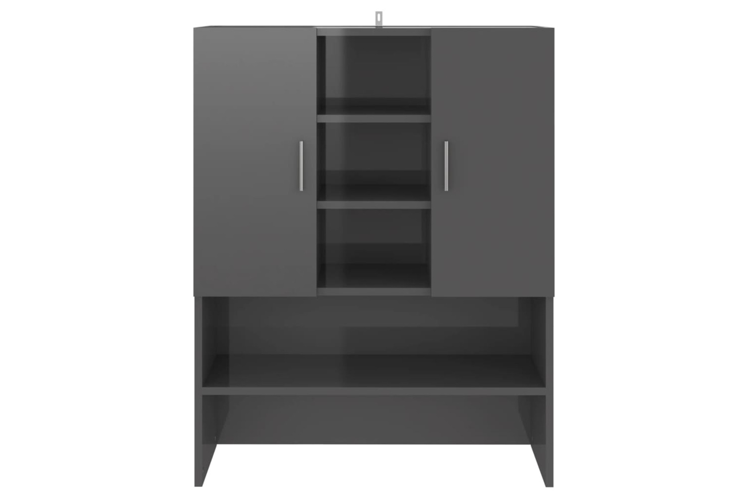 vidaXL 808394 Washing Machine Cabinet High Gloss Grey 70.5x25.5x90cm