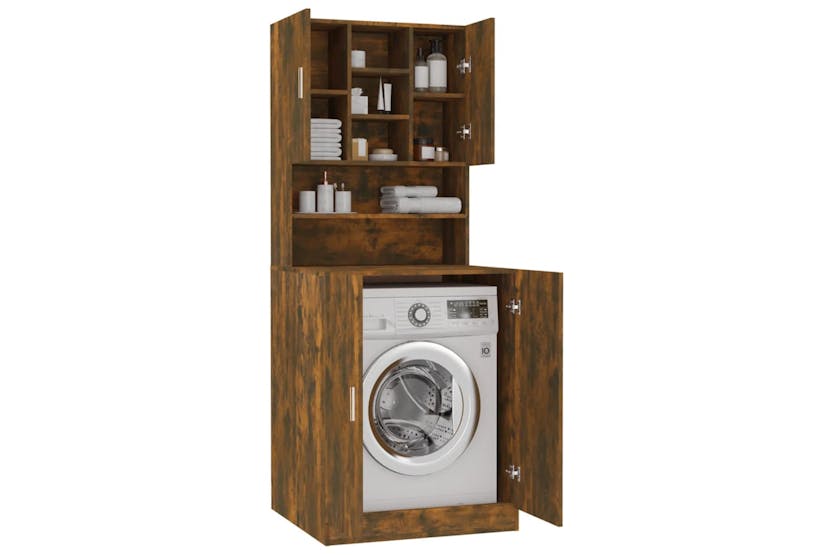 Vidaxl 3120182 Washing Machine Cabinet Smoked Oak Engineered Wood